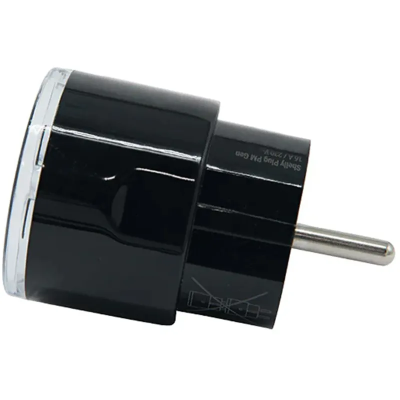 Shelly Plug PM Gen3 Matter 13A smart socket, black